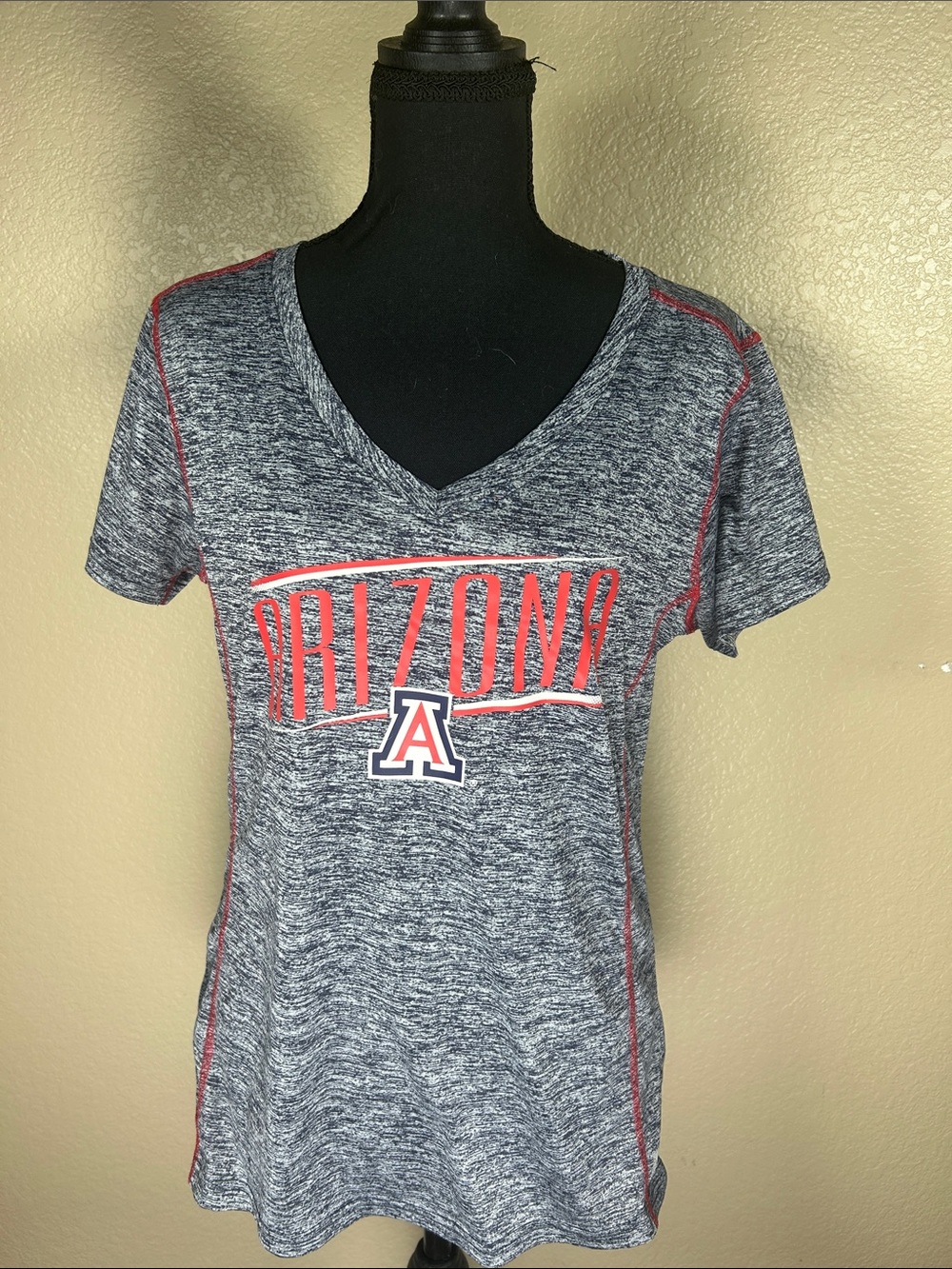 Arizona Wildcats Blue Heathered Confetti V-Neck Tee Women’s 84 Graphic T-Shirt
